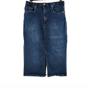 Zara Blue Denim Pencil Skirt